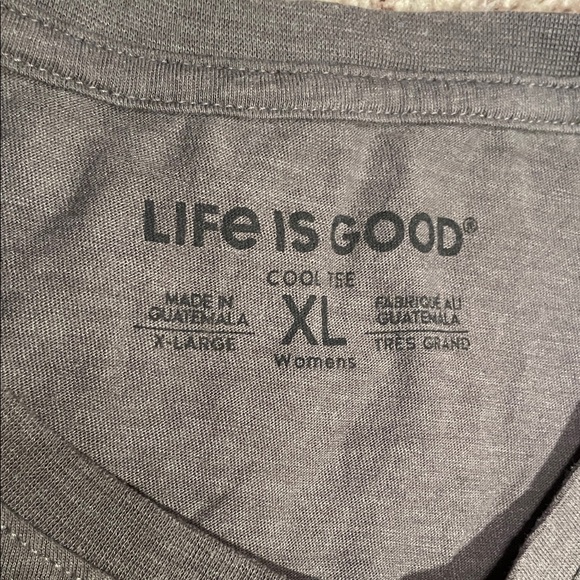 Life Is Good Blue and Black Butterfly Tee - Picture 2 of 3